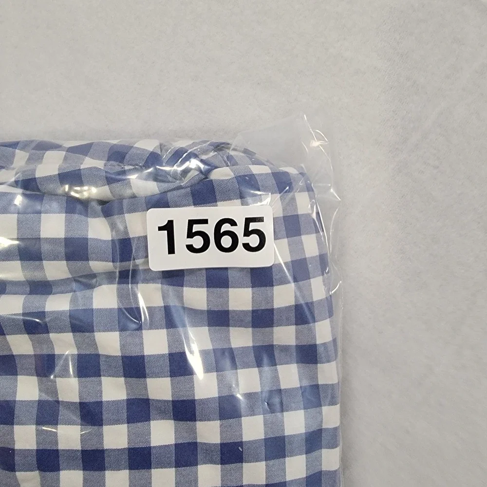 Polo Ralph Lauren Shorts Mens 46 Big Blue White Gingham Plaid‎ Cotton Classic